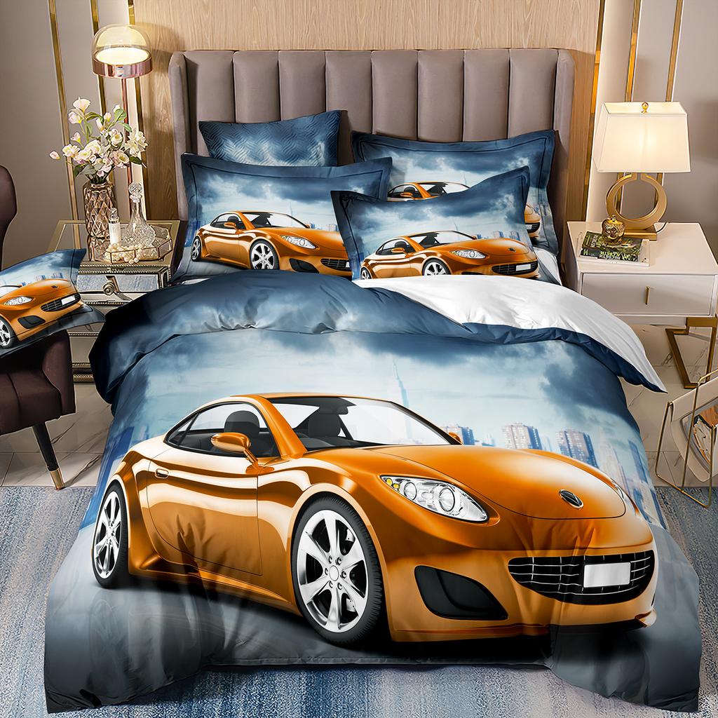 Sports Car Bedding 3D Digital Printing Two-Piece Quilt Set Three-Piece Home Textile