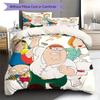 Rodinný typ Vzor Povlečení Sada prošívaných dek Quilt Cover Povlak na polštář Domácí dekorace Dárek k narozeninám (1 * povlak na peřinu + 2 * povlak na polštář, bez jádra)