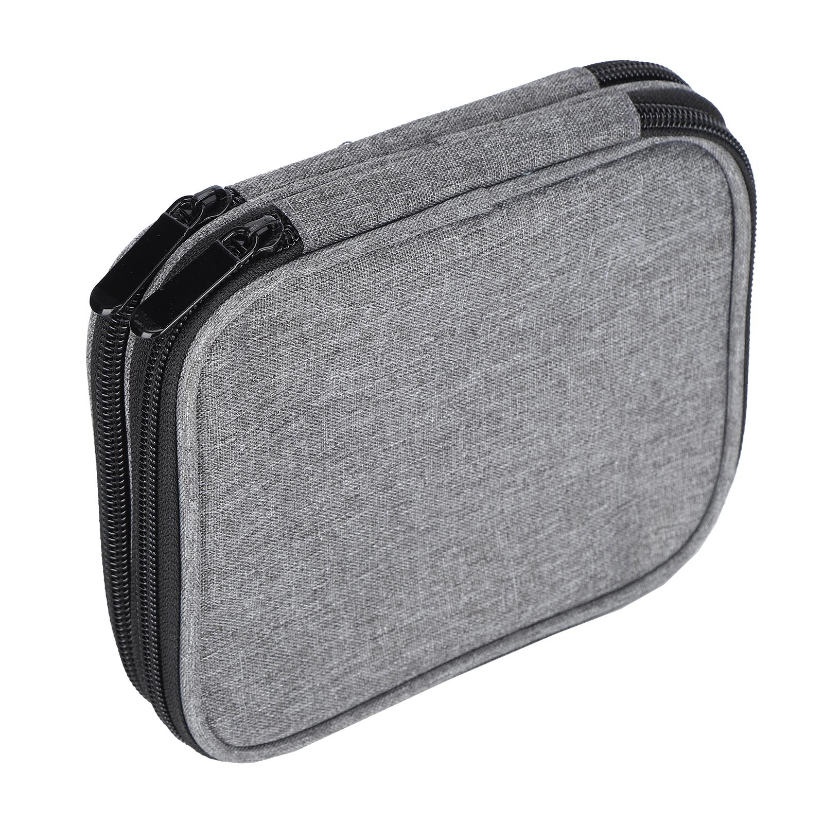 

Сумка для хранения крючков для вязания крючком Серая 2-слойная ткань Оксфорд 600D Органайзер для спиц