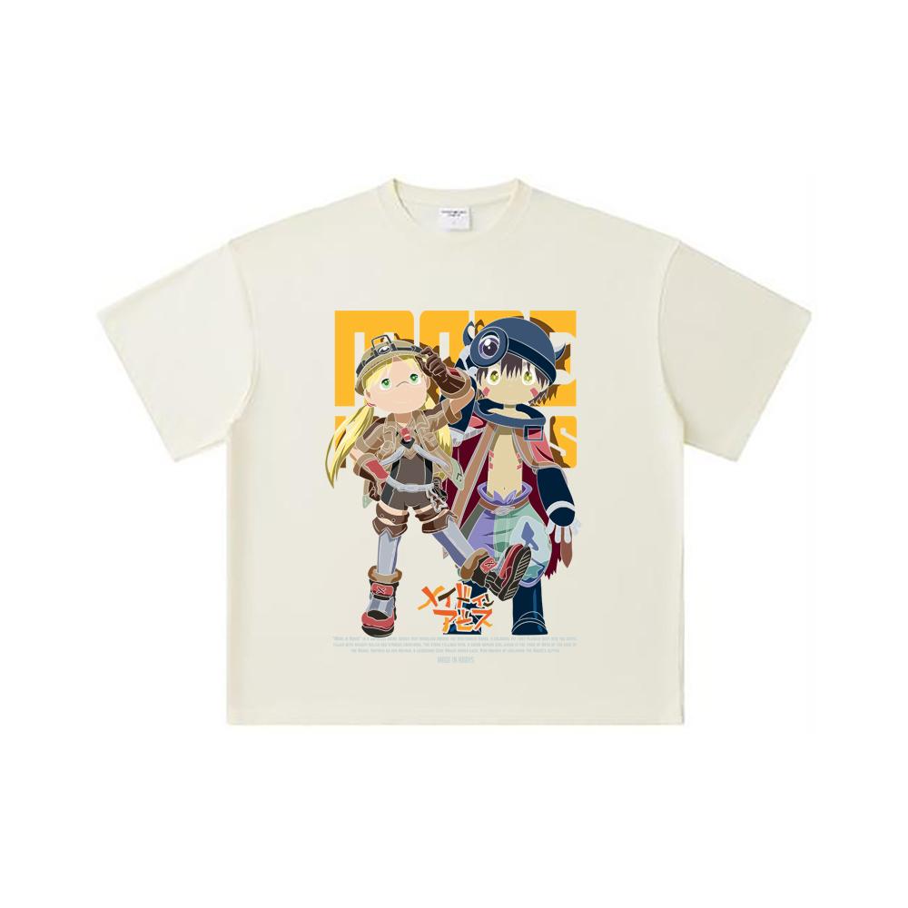 

260 GSM Double Yarn 32 Count 100% Cotton Made in Abyss V1 Print Unisex Heavy Cotton T Shirt S абрикосовый