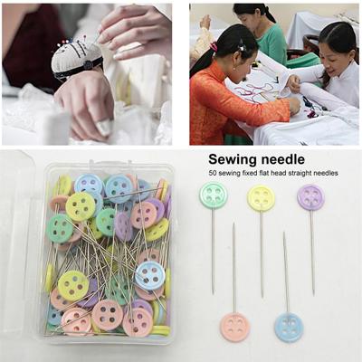 50Pcs Ferramentas de costura Anti-quebra Cabeça plana Vários estilos Conveniente Compacto Acessório de roupas Metal Plum Blossom Localização Pin para alfaiataria