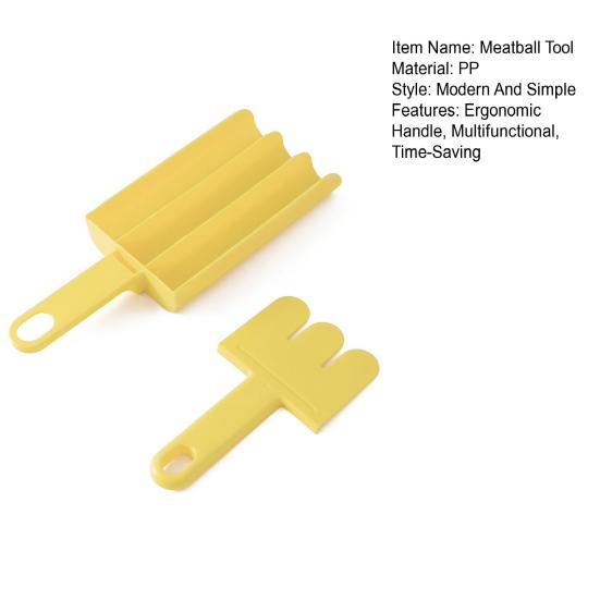 Fabricante de Albóndigas de 3/4 de Cilindro Antiadherente PP Cortador y Cucharón para Albóndigas Mango Ergonómico Mango Ergonómico Gadget de Cocina para Cocina Casera