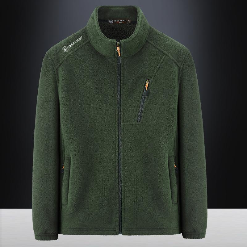 Jackets Men's Plush and Thick Jackets Fleece Jackets Warm Fleece Fleece Jackets