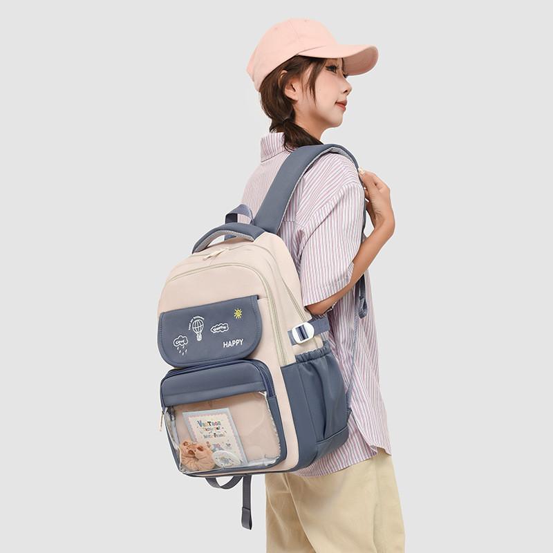 Travel Cartoon Girls Backpack With Cushion Straps For Education And Day Trips