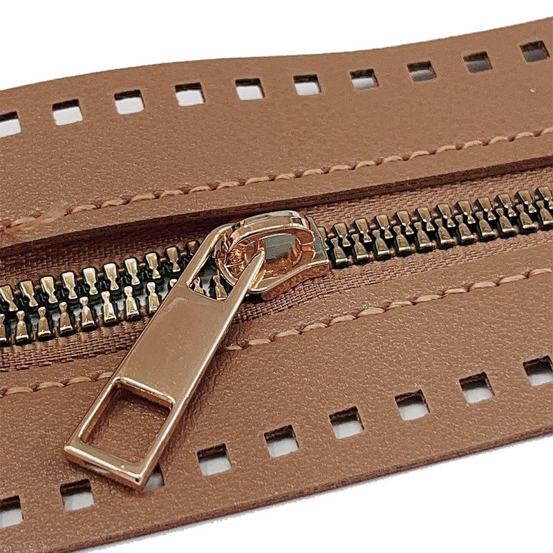 27cm Practical Replaceable Zipper DIY Sewing Leather Zipper Useful For Crochet Bag Handbag Hardware Solid Color Stitch Zipper