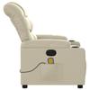 Massage Chair with Relax Function Artificial Leather Cream