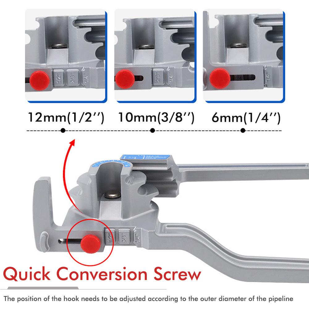Manual Lever Type Pipe Bender 3-In-1 Small Multi-purpose Bender for Copper Pipe Aluminum Pipe Iron Pipe Stainless Steel Pipe