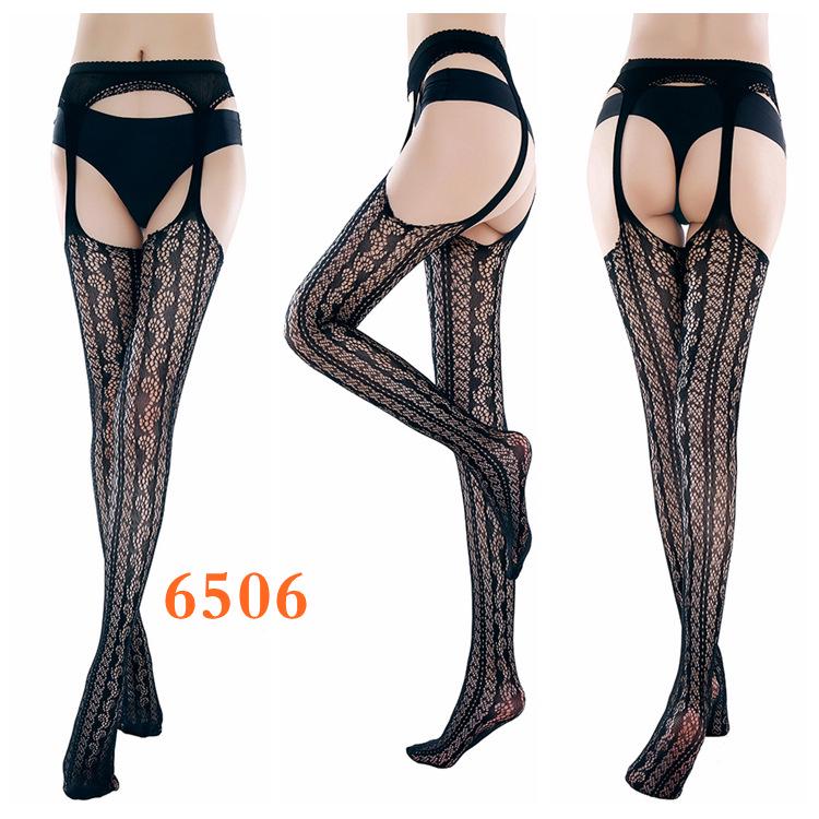 Sexy Fishnet Stockings: Non-Slip Garter, Open Crotch, One-Piece Lingerie for Nurses and Stewardesses