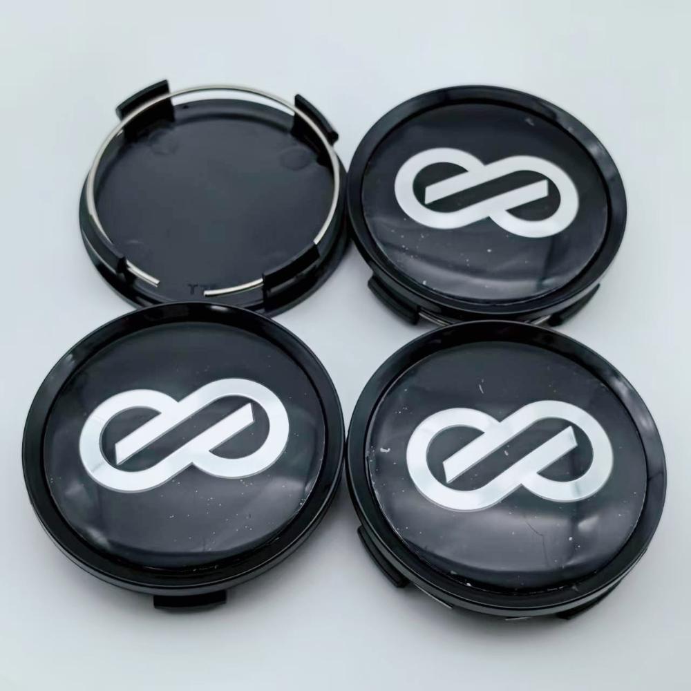4 Stück Außen-Ø 74mm / Innen-Ø 69mm JDM ENKEI Logo Aufkleber Auto Radnabendeckel Auto Zubehör für Räder Nabenkappe Felge Radkappen Abdeckung Ersatz