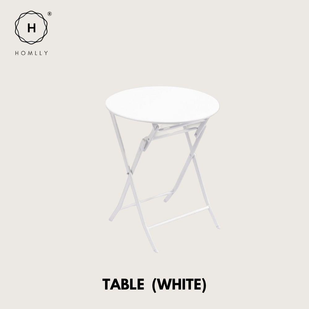 Homlly Ostoo Folding Outdoor Patio Balcony Table and Chairs (2PCS)