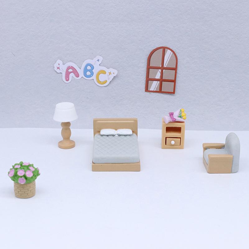 Dolls House Miniature Furniture Sofa Chair Desk Chair Diy Dollhouse Decoration