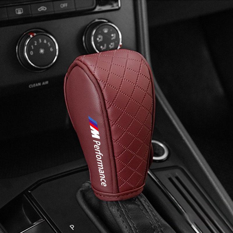 Car Gear Shift Cover PU Leather Shift Lever Cover Gearbox Shifter Knob Protective For BMW M E34 E36 E60 E90 E46 E39 E70 F10 F20 F30 X5 X6 X1 M3 M5 M6