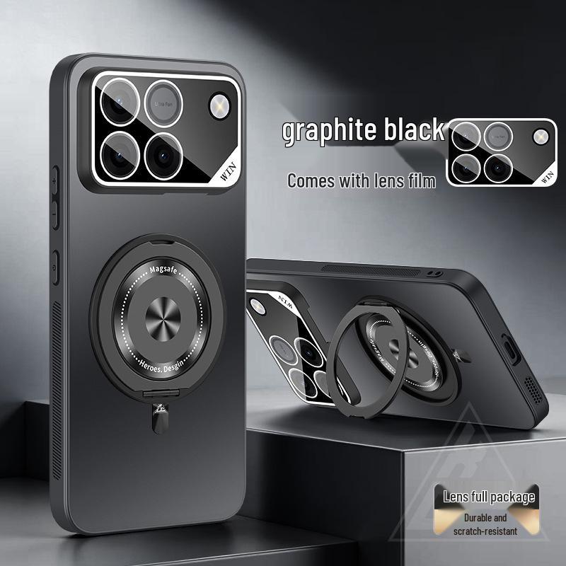 Honor WIN Phone Case - Magnetic Rotating Bracket, Ultra-thin, Full Coverage, Anti-drop, Frosted, Simple Protective Case