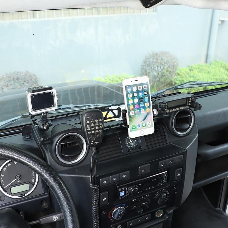 For Land Rover Defender 90 110 2004-2018 Car Center Console Phone Holder Sports Camera Bracket Radio Intercom Stand Storage Tray