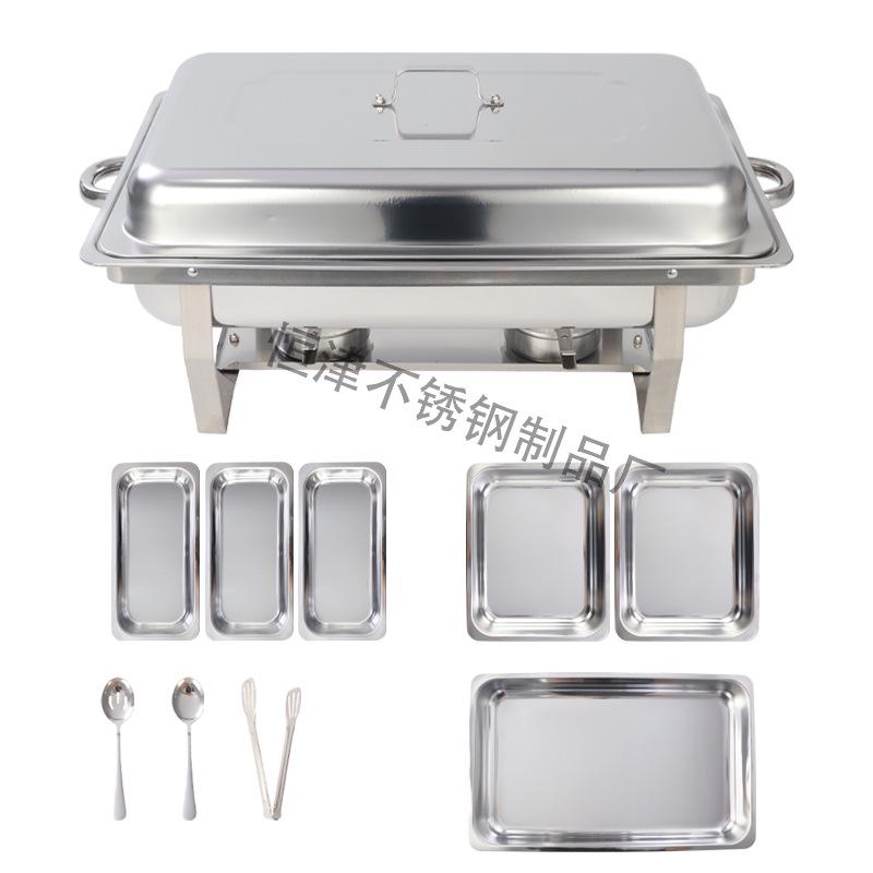Gold-Plated Stainless Steel Folding Lid Buffet Burner Chafing Dish