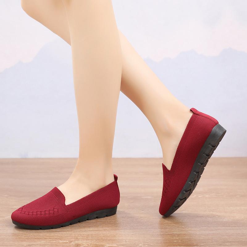 Breathable one-pedal mother shoes 2025 women's shoes summer new mesh casual shoes comfortable soft sole middle-aged and elderly women's shoes