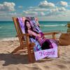 Custom Name Ultra-Soft Beach Towel with Selena Quintanilla Theme,Ideal for Pool - Camping, Diving - Perfect Travel Essential, Vibrant Beach Towel.