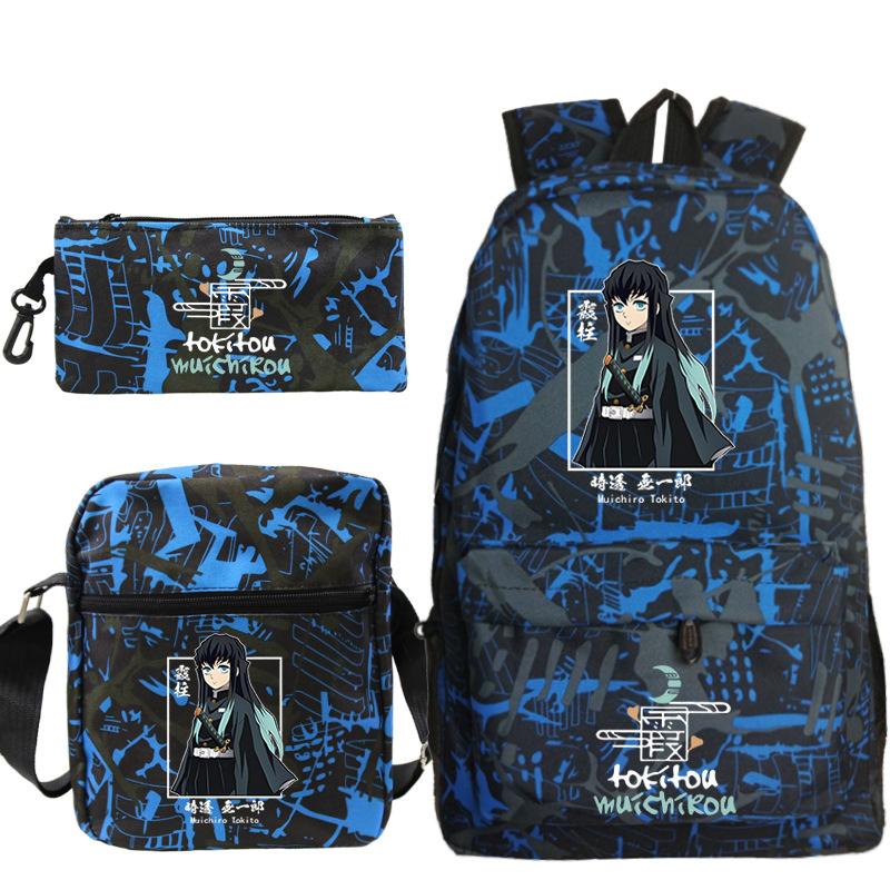 Demon Slayer Ghost Annihilation Blade Primary School Bag New Pencil Case Stationery Set