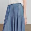 Chuyu Women's Faux Denim A-line Tiered Skirt