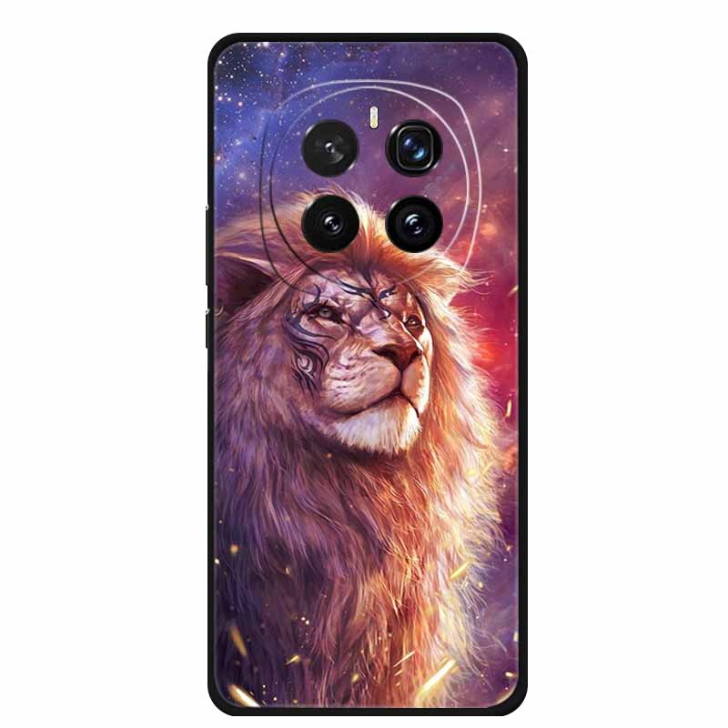 For Honor Magic 7 Case 7Pro Painted Cat Colorful Soft Edge Silicone Black Bumper For Honor Magic7 Pro Back Cover Magic7 5G Para