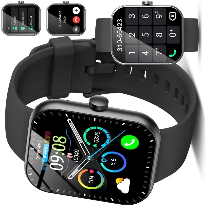 1.96Inch Touchable Screen Smartwatch with Customizable Watch Faces and Long Service Life for Indoor and Outdoor Use