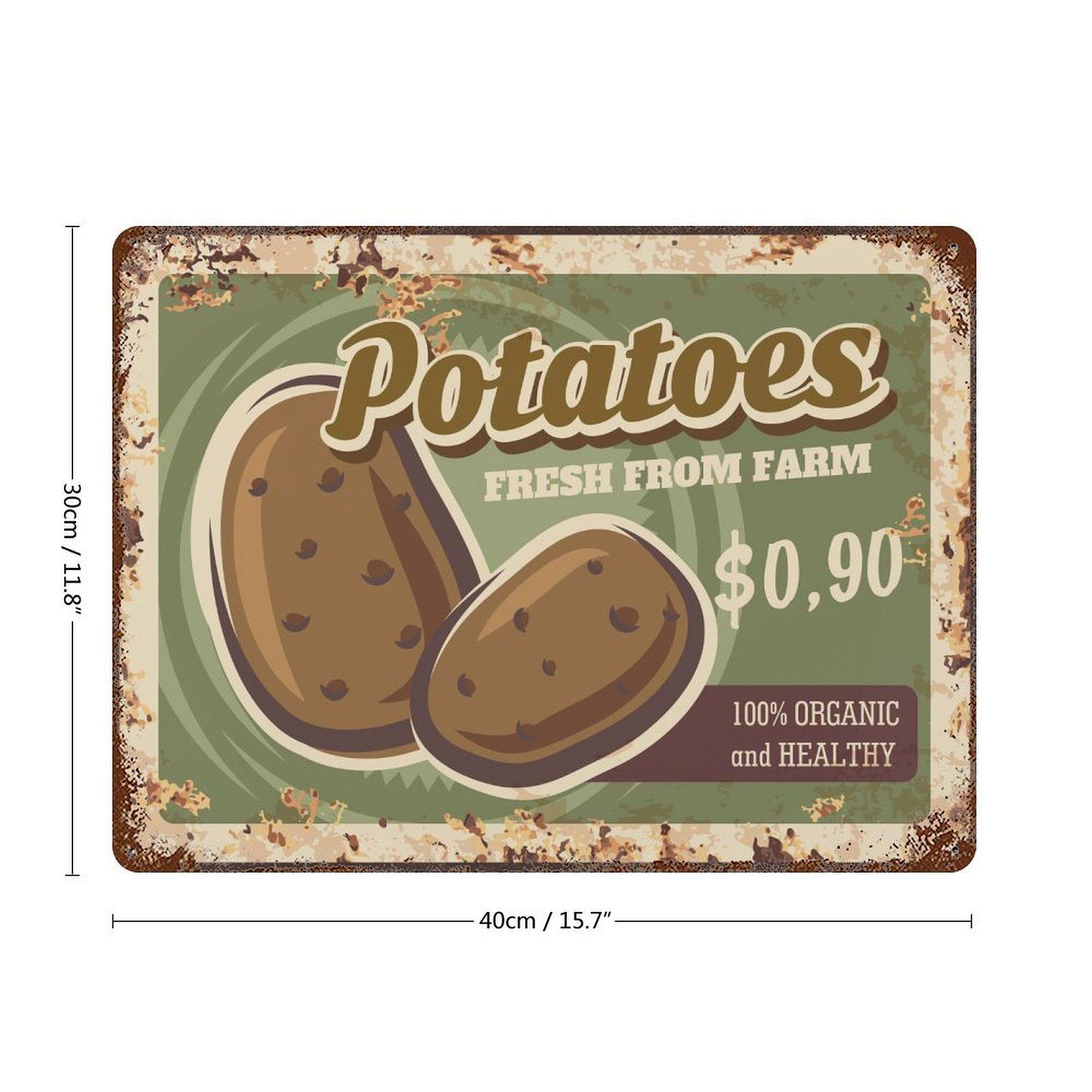 

1 Pack vintage iron wall sign décor, aged textured printing, perfect for bar coffee shop kitchen or living room wall decoration 30*40CM