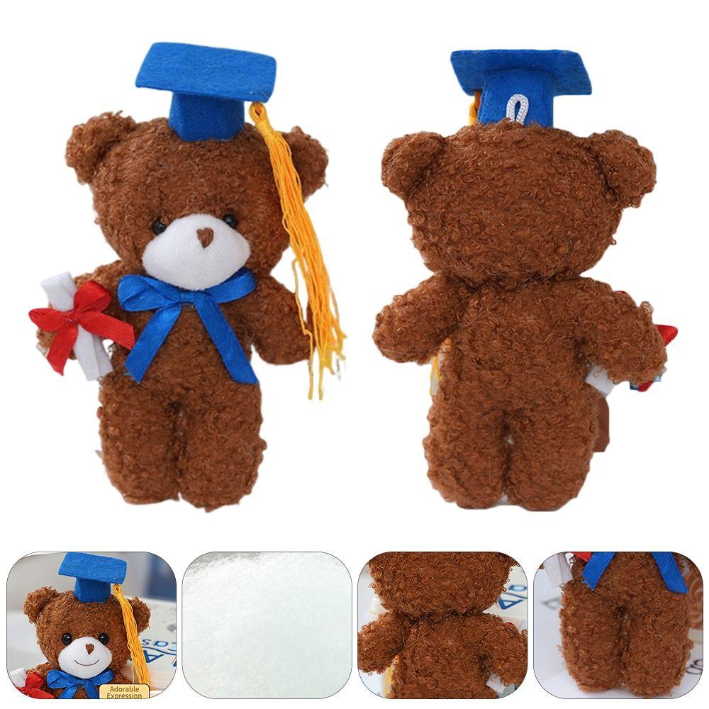 14cm Cute Stuffed Animal Doll Cartoon Graduation Bear Doll Doctor Bear Plush Toy Graduation