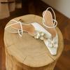 Women's High Heel Shoes 2024 Summer Flower Pearl Pointed Toe Stiletto Sandals for Women Fashion Sexy Party Wedding Shoes Pumps