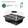 Mini Greenhouse Seed Starter Tray 6/12Grids Plant Starter Kit New Plant Germination Base  Garden