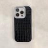 Alligator Leather Pattern Suitable for IPhone16 Mobile Phone Case All-inclusive 15promax Solid Color 14 Retro 13/12/11 Couple All-inclusive Anti-drop