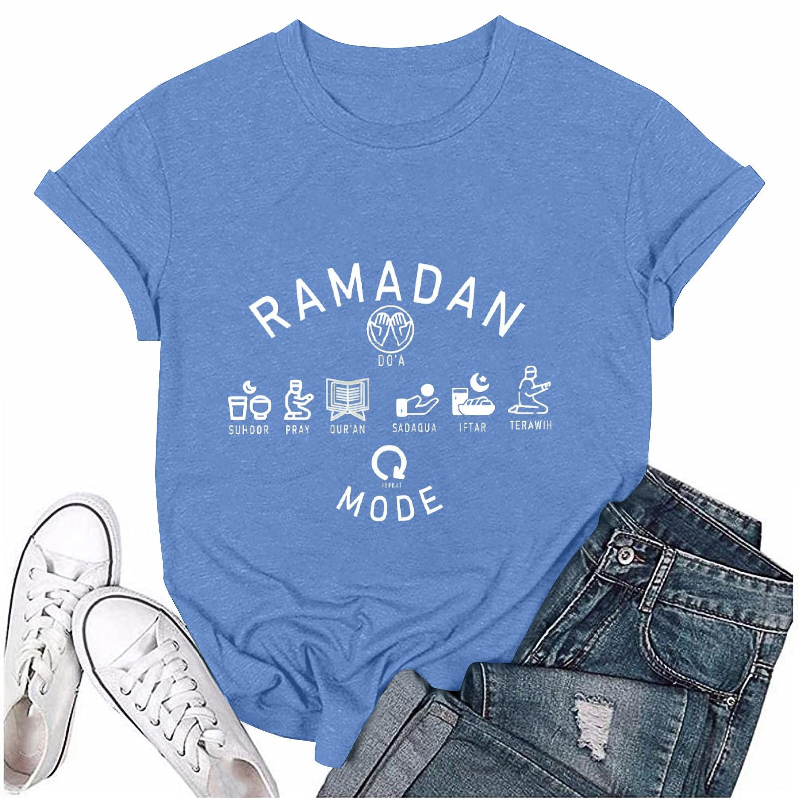 

Girls casual loose printed T-shirt round neck pullover short sleeve top 150