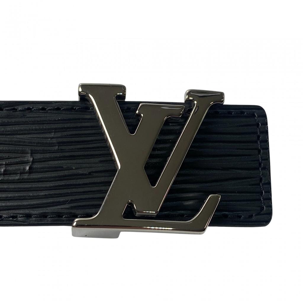 Gebrauchter LOUIS VUITTON Gürtel schwarzes Leder Herren