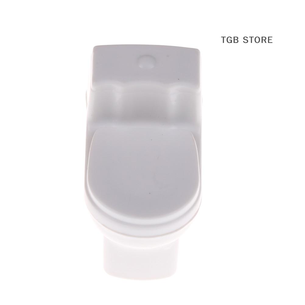 Dollhouse Miniature White Bathroom Toilet Model DIY Sand Table Landscape Scene Toys