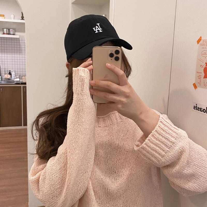 Vivid LA Embroidered Ball Cap Baseball Cap Unisex Couple Cap Red