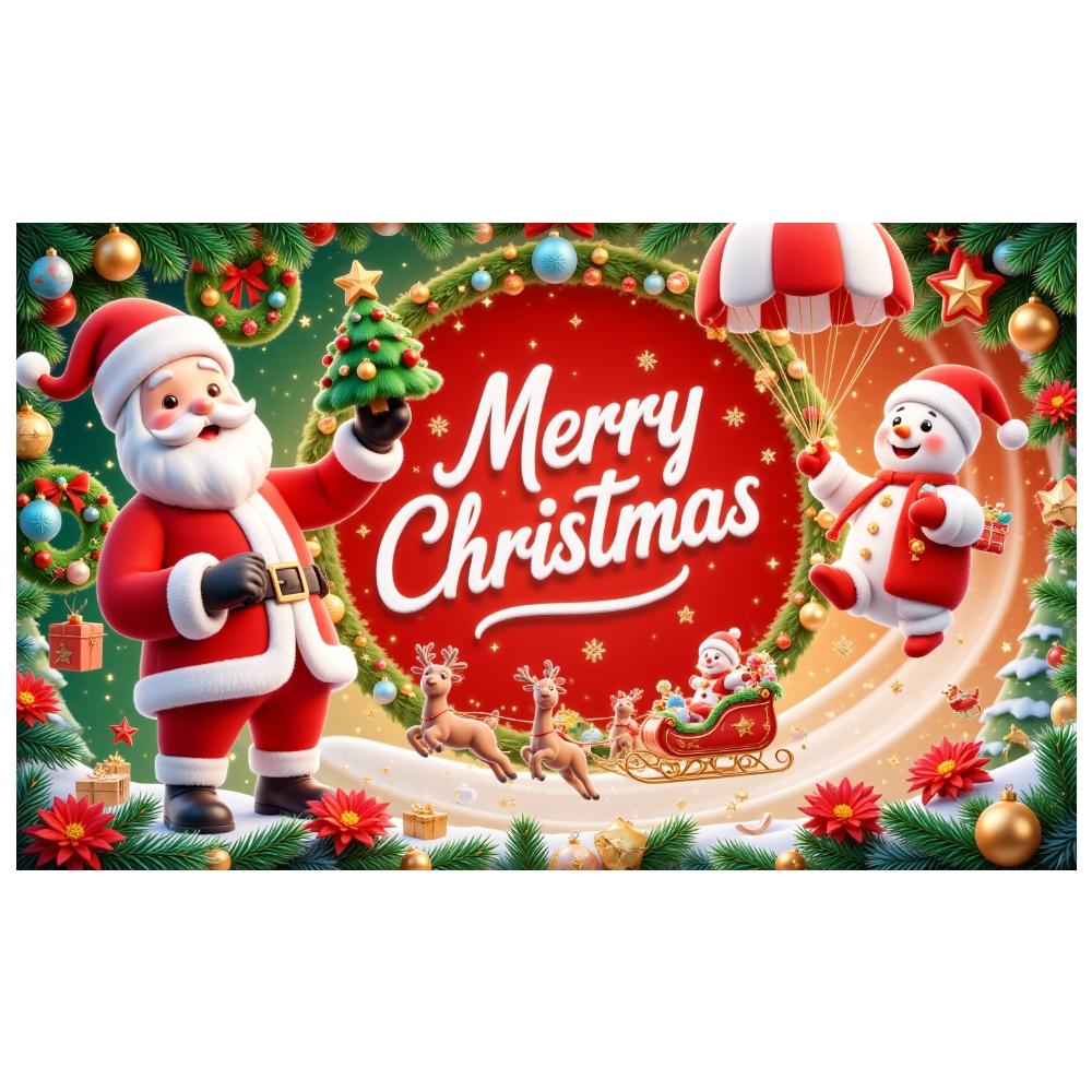 Christmas Banner Star Decoration Xmas Banner Christmas Wall Decor Golden Ornament Merry Christmas Banner For Photo Background