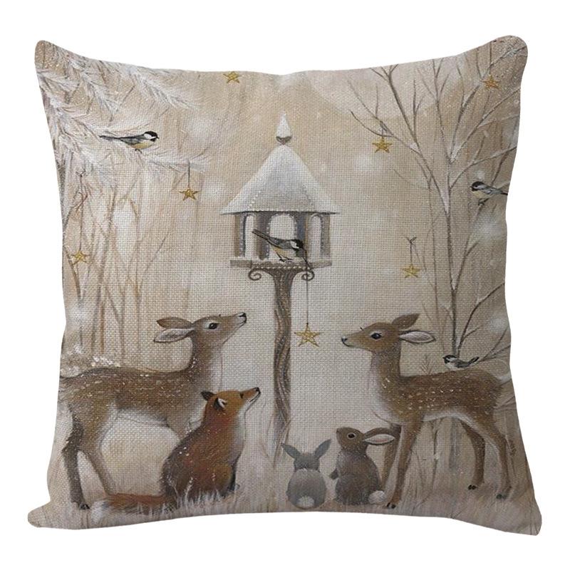 

45 см Рождественская наволочка с принтом Санта-Клауса и лося, наволочка для дивана, веселые рождественские украшения, рождественское новогоднее украшение для дома G