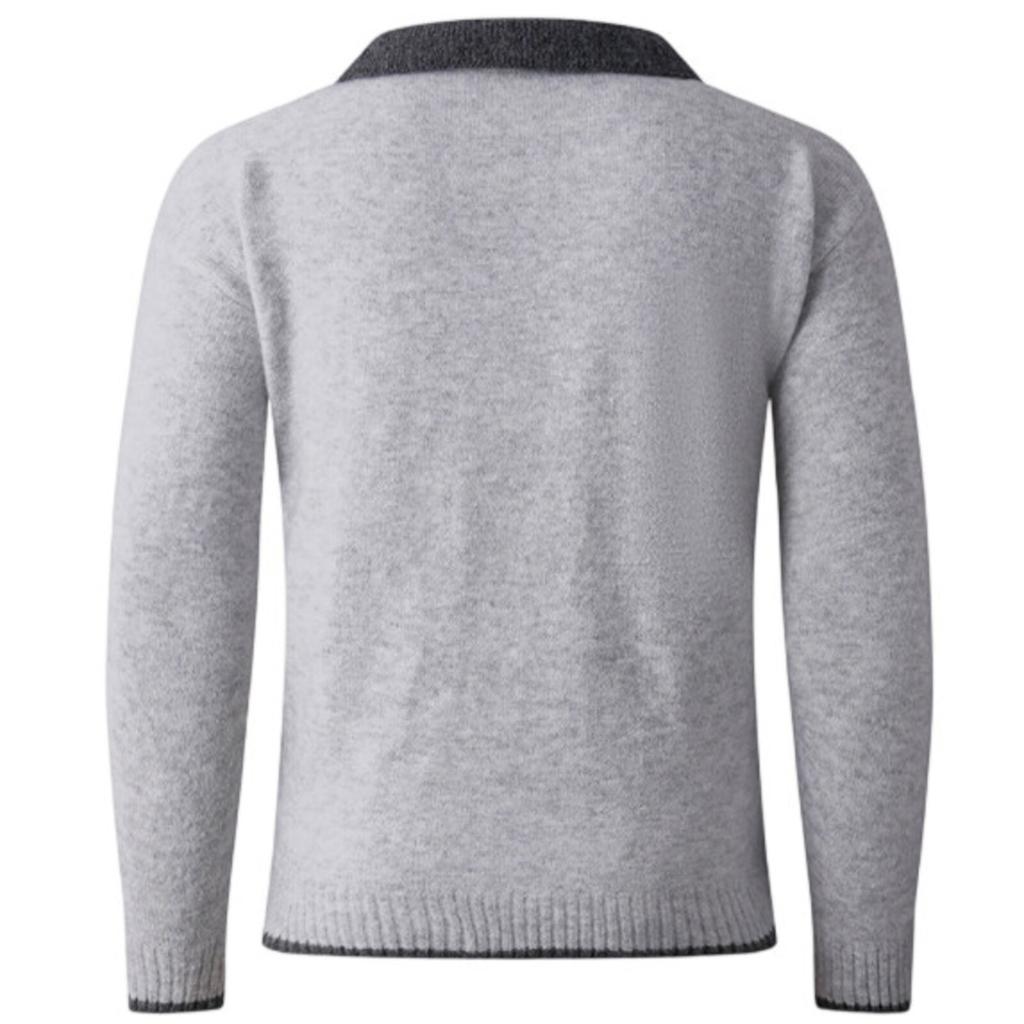 Men's Outdoor Casual Loose  Neck Sweater Pullover Knitwear