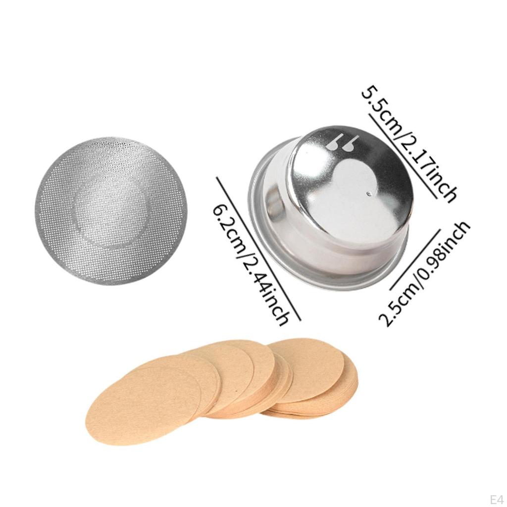 54 mm Coffee Filter Basket Machine Kitchen Tools Home Reusable Replace Round Paper