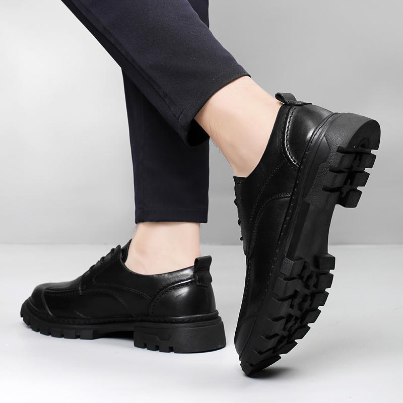 Fashion British Style Men Dress Oxfords Shoe New Trend Male Footwear Genuine Leather Men's Shoes High Quality Mens Business Dress Shoes