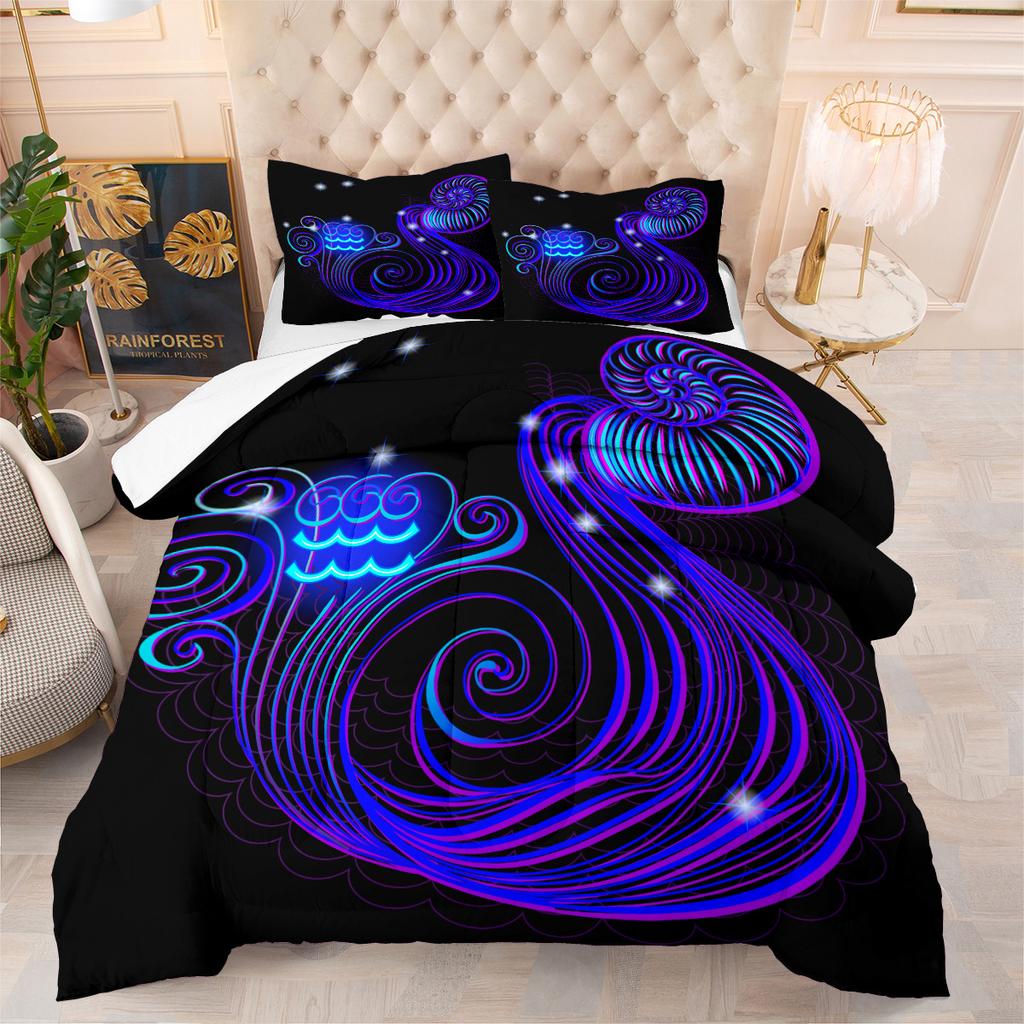 Constellation Fat Quilt Bedding Home Textile Fat Quilt Three-piece Quilt Cover