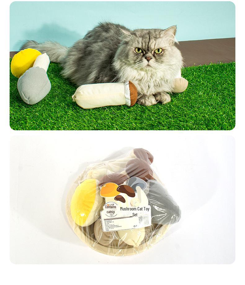 Catnip Plush Finger Toys with Rattle Paper - Pet Educational Chew Toys