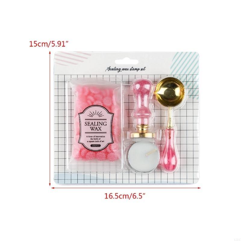 Sealing Wax Beads Box Set With Spoon Handle For Seal Stamp Making Cards Envelopes Wedding Invitations Packages Gift Wrap X3UC