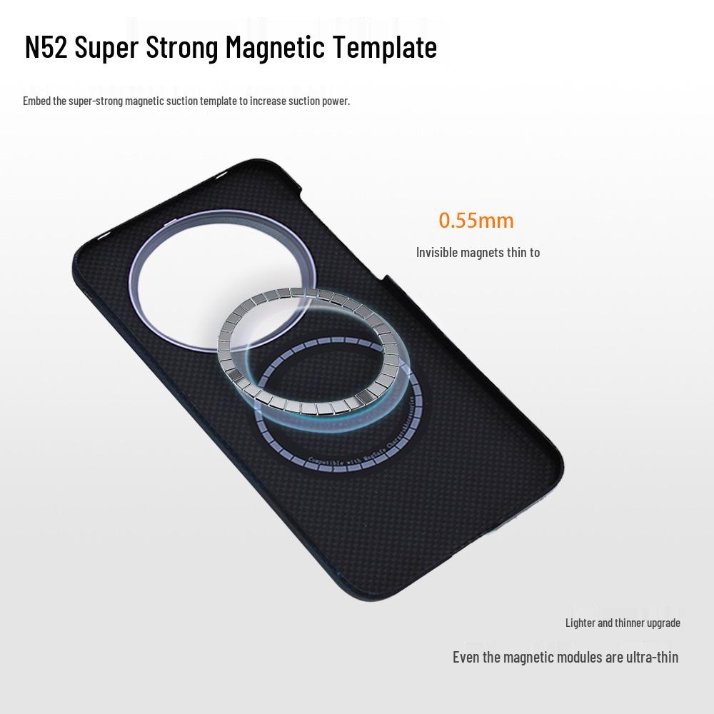 Kevlar Magnetic Protective Case for Huawei Mate80 Series - Aramid Carbon Fiber, Drop-proof