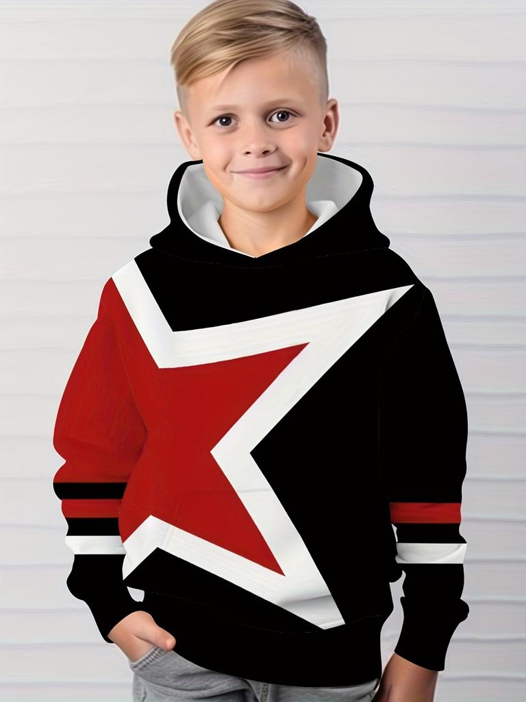 Kids Clothes Boys Hoodies Long Sleeve 3D Simple Print Children Spring Fall Clothes Casual Outdoor Pullover Boy Girl Clothes Tops