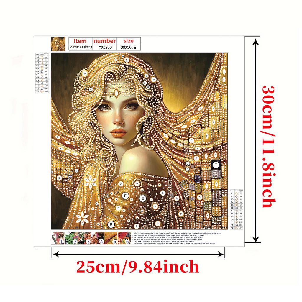 Beauty Special Shaped 5D DIY Partial Drill Diamonds Dots Gem Art Kits for Adults Home Wall Decor Diamond Dots Paintings 30x30cm