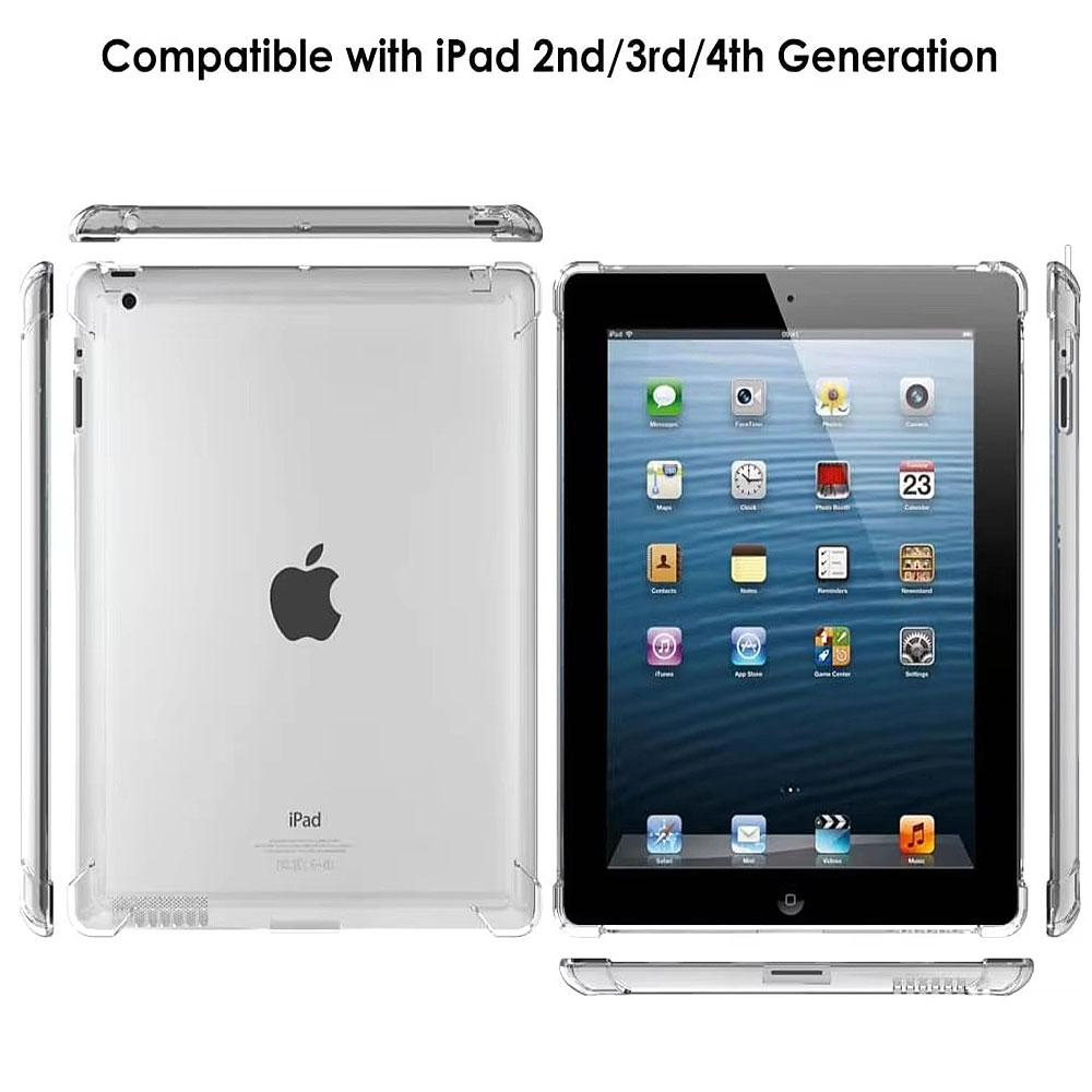 Clear Case for Apple IPad 2 3 4 (9.7") A1395 A1416 A1458 Soft TPU Silicon Shockproof Airbags Cover for IPad 2th 3th 4th Shell