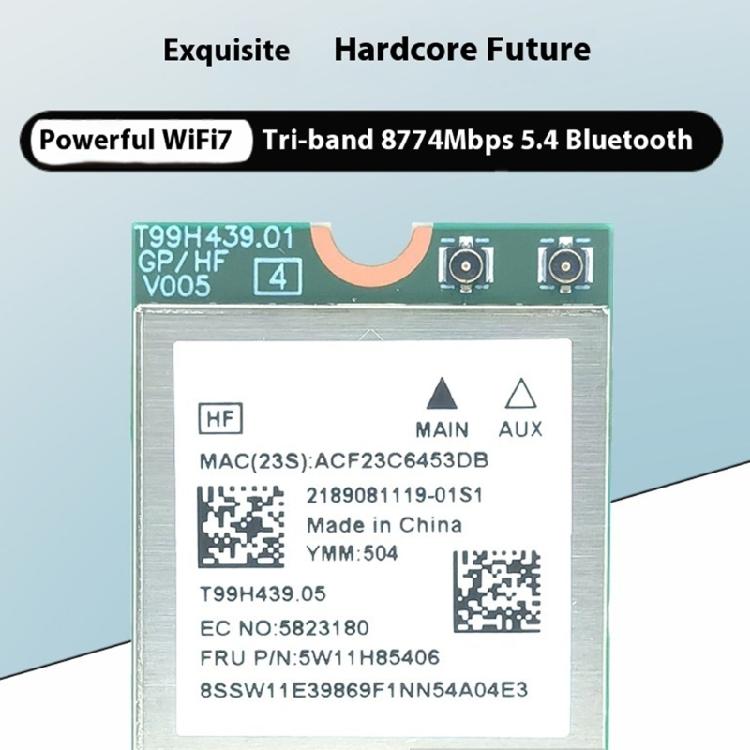Cutting Edges MT7927 WiFi7 Wireless Adapters NGFFs M.2 Interfaces 320MHz Bandwidth 6GHz Channel 8774Mbps Metal Body