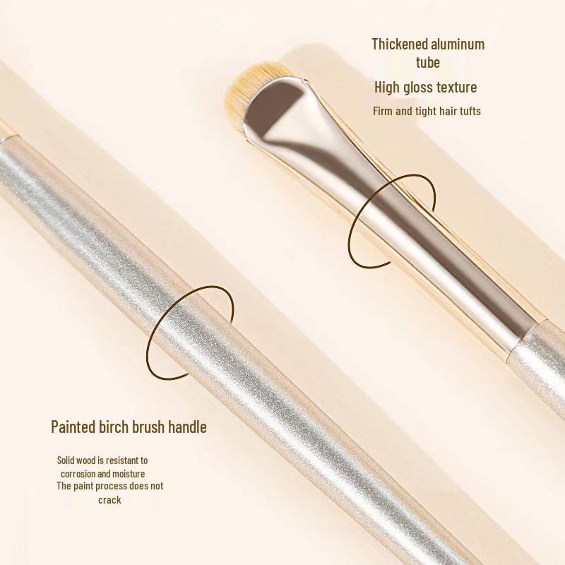 Crescent Eyeliner & Eyeshadow Brush - Angled Makeup Tool for Lower Eyelid & Aegyo Sal.