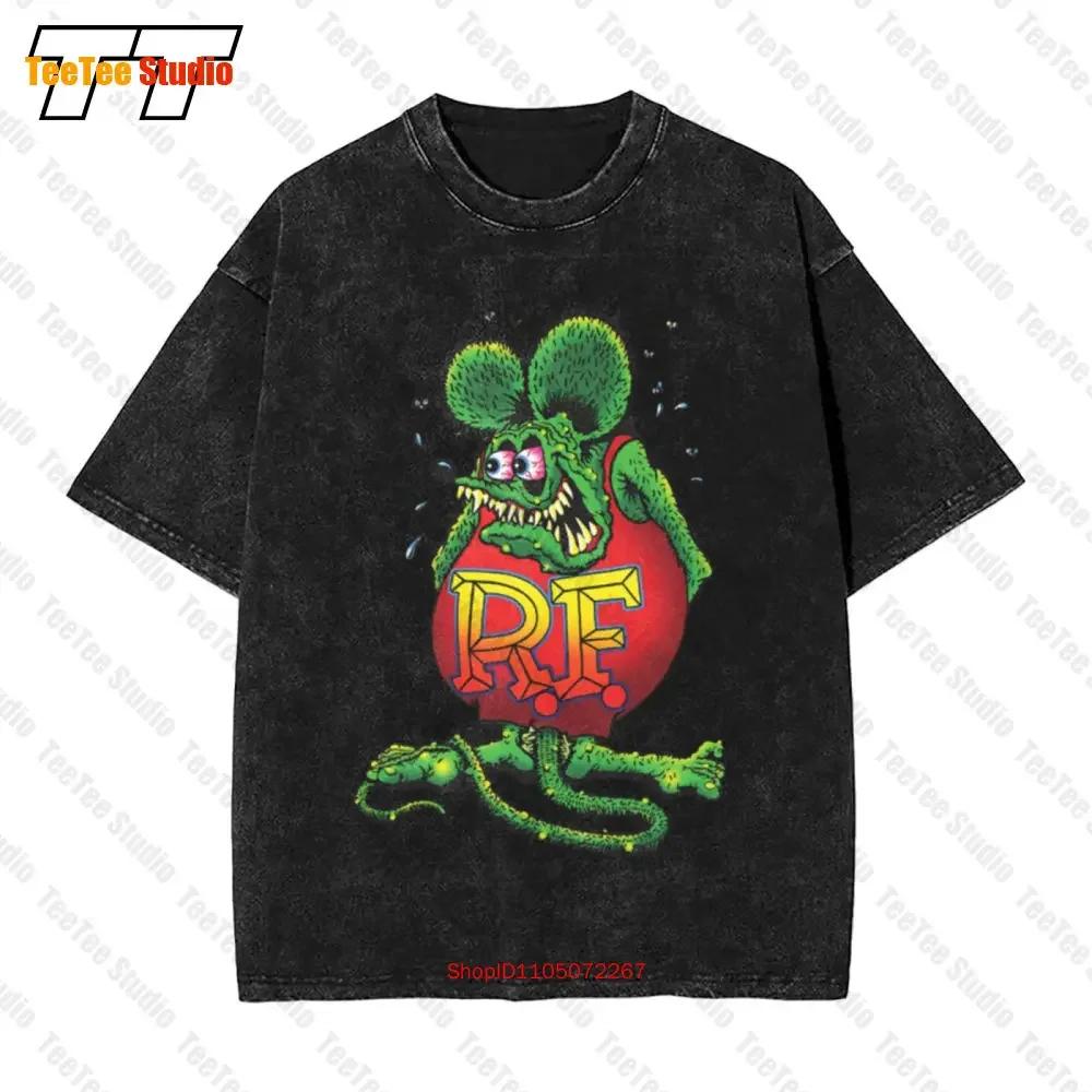 MenS Ed Big Daddy Roth Rat Fink Classic Logo White Cotton Vintage Oversized TShirt CW S