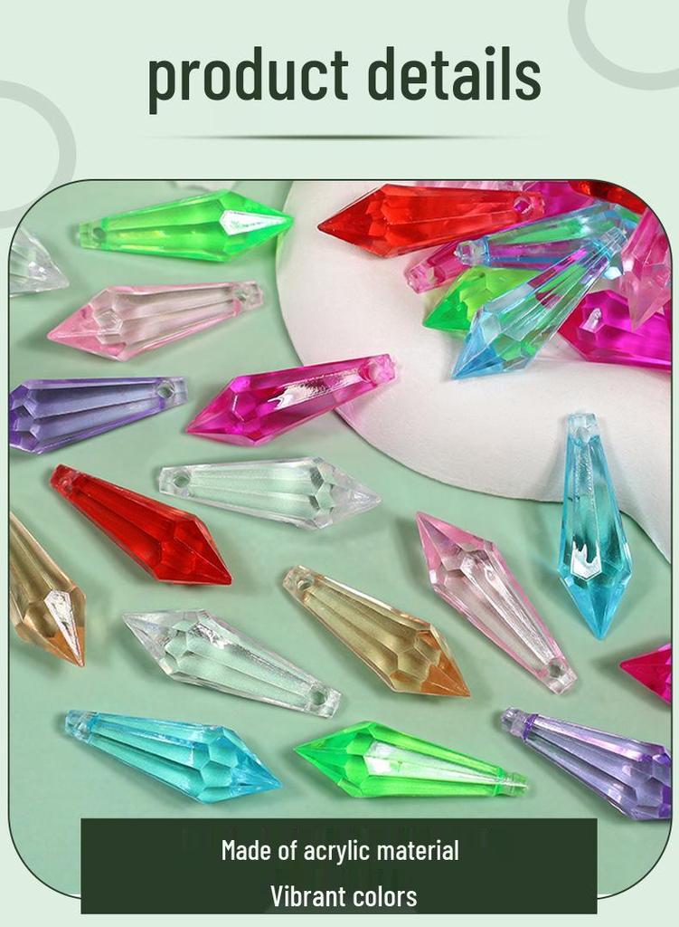 Acrylic Crystal Bead Pendant - Decorative Hanging Ornament for DIY Curtains